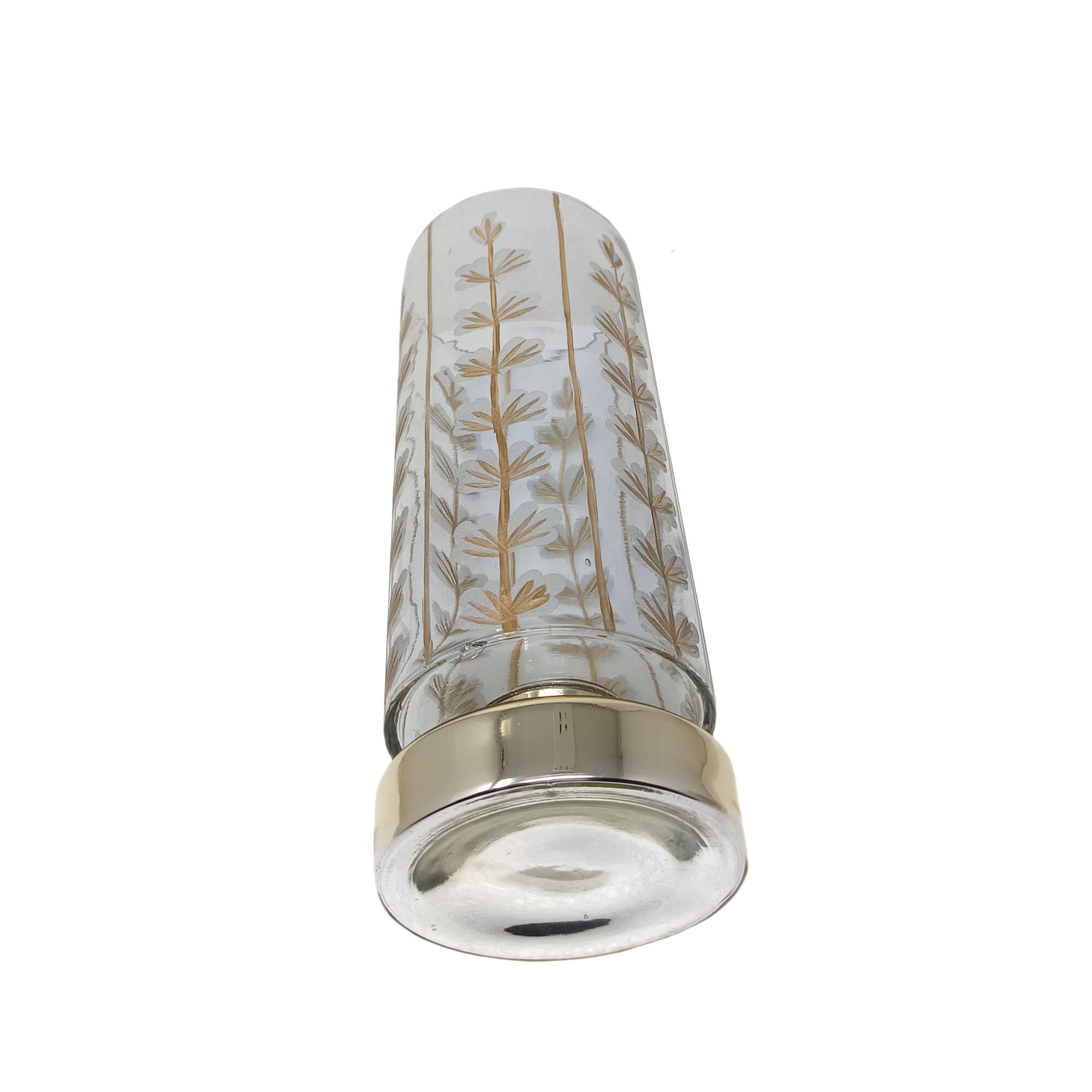 Etched Glass Pillar Candle Holder by Ashland